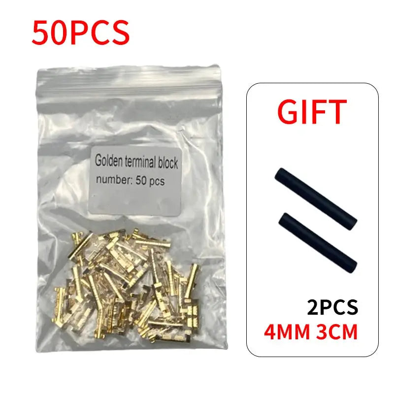 U Type Docking Terminal Brass Double Terminal Block Connector 0.3 to 1.5 mm2 Wire Clamp 50Pcs 100Pcs 200Pcs
