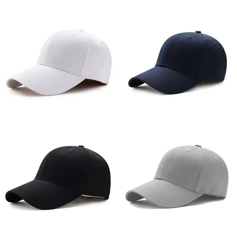 Unisex Simple Black Baseball Cap Adjustable Cotton Hat Solid Color Casual Hip Hop Dad Hat For Men Women