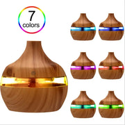 Wood Ultrasonic Humidifier Aroma Diffuser 300ml Cool Mist Essential Oil Aromatherapy For Home