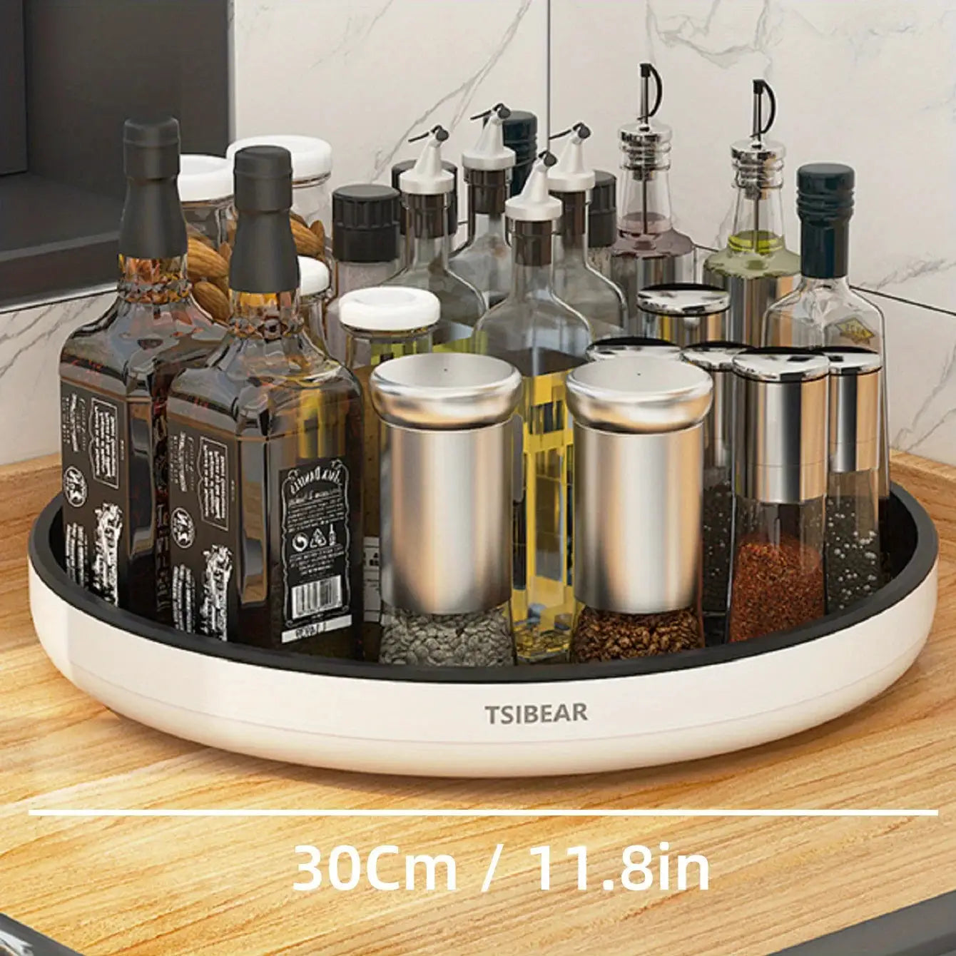 NovaHome Kitchen Turntable Rotating Organizer For Spices And Cosmetics 360 Degree Countertop Storage Rack