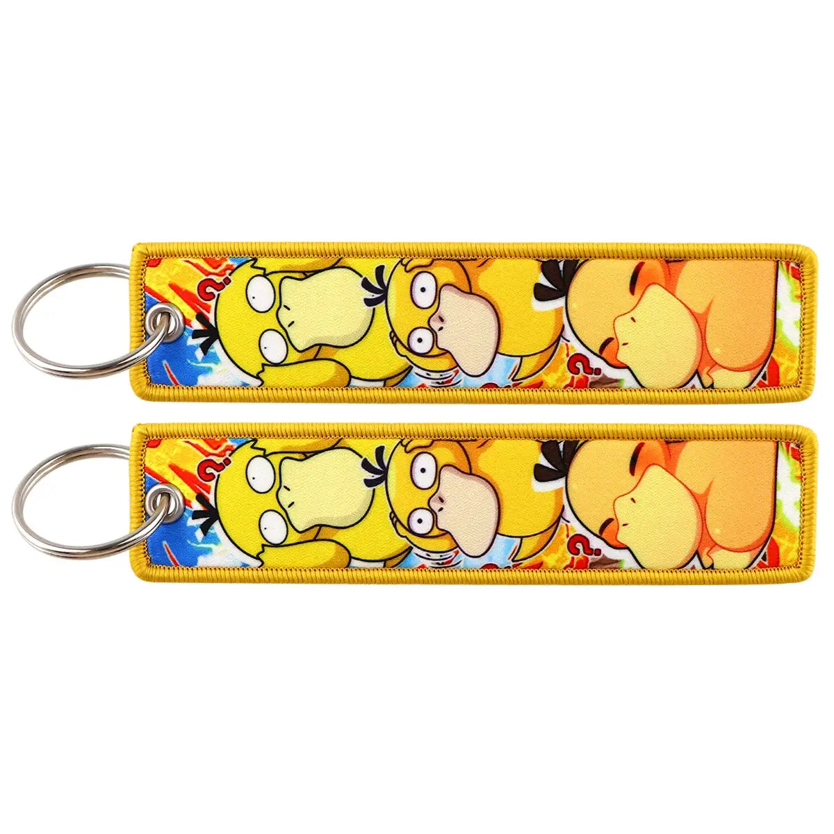 Gengar and Mewtwo Anime Keychain Zinc Alloy Double Sided Key Tag for Keys Car Motorcycle Gift for Men Women