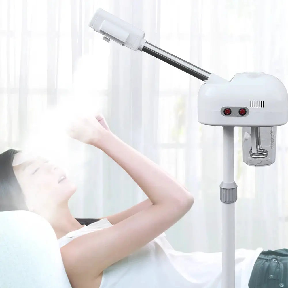 Ozone facial steamer by Simples Market on adjustable stand, professional skin care device