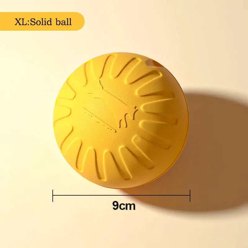 Simples Market EVA durable dog toy ball, yellow, 9 cm diameter