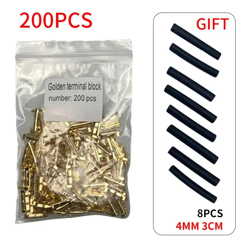 U Type Docking Terminal Brass Double Terminal Block Connector 0.3 to 1.5 mm2 Wire Clamp 50Pcs 100Pcs 200Pcs