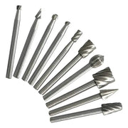10 Piece HSS Woodworking Rotary File Set Handmade For DIY Engraving Milling Grinding High Speed Steel