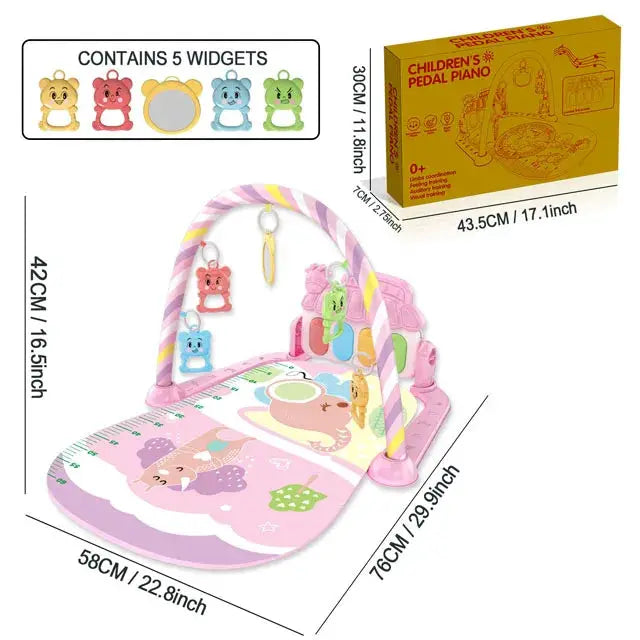 Baby Music Activity Gym Play Mat For Newborn And Infant Crawling Development With Piano Keyboard Toys Gift