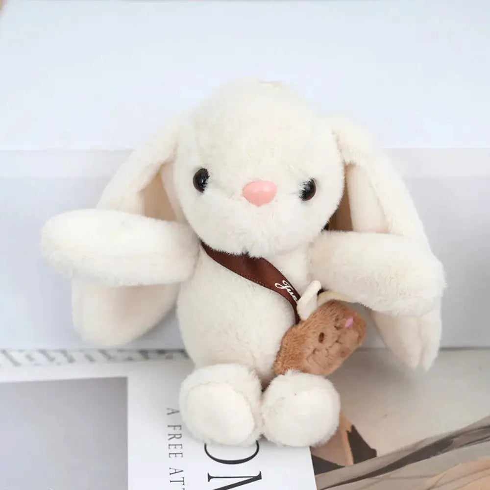 15cm Women's Rabbit Fur Keychain Bag Charm Car Pendant Jewelry Decoration Fashion Accessory