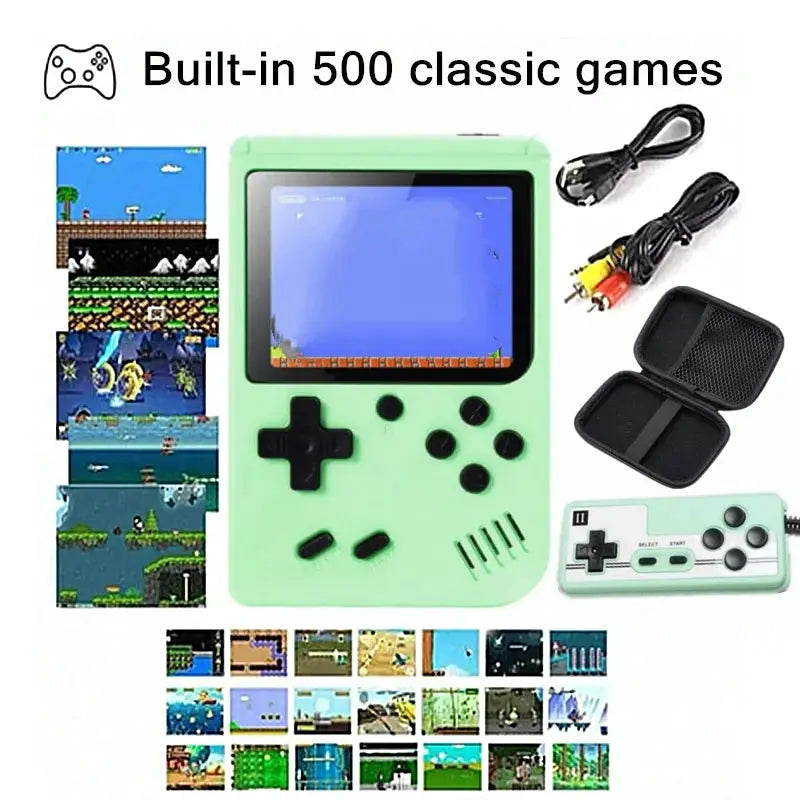 Handheld Game Console With 500 Plus Classic Games, Game Boy Emulator, TV Output, Rechargeable Battery For Kids