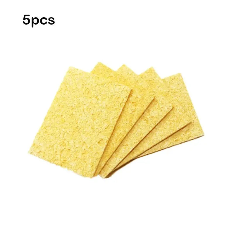 Yellow Cleaning Sponge For Soldering Iron Tips High Temperature Resistant Pack Of 5 Or 10