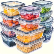 8 Piece BPA Free Airtight Food Container Set With Locking Lids Microwave And Freezer Safe PP Plastic Storage