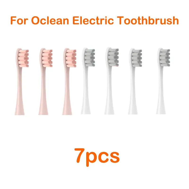Oclean Flow Replacement Brush Heads Soft DuPont Tynex Bristles 7 Pack for Sonic Toothbrushes Gentle Plaque Removal