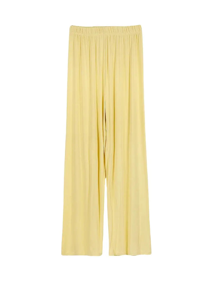 Modal Three Piece Women Set Long Sleeve Cardigan Vest High Waist Pants