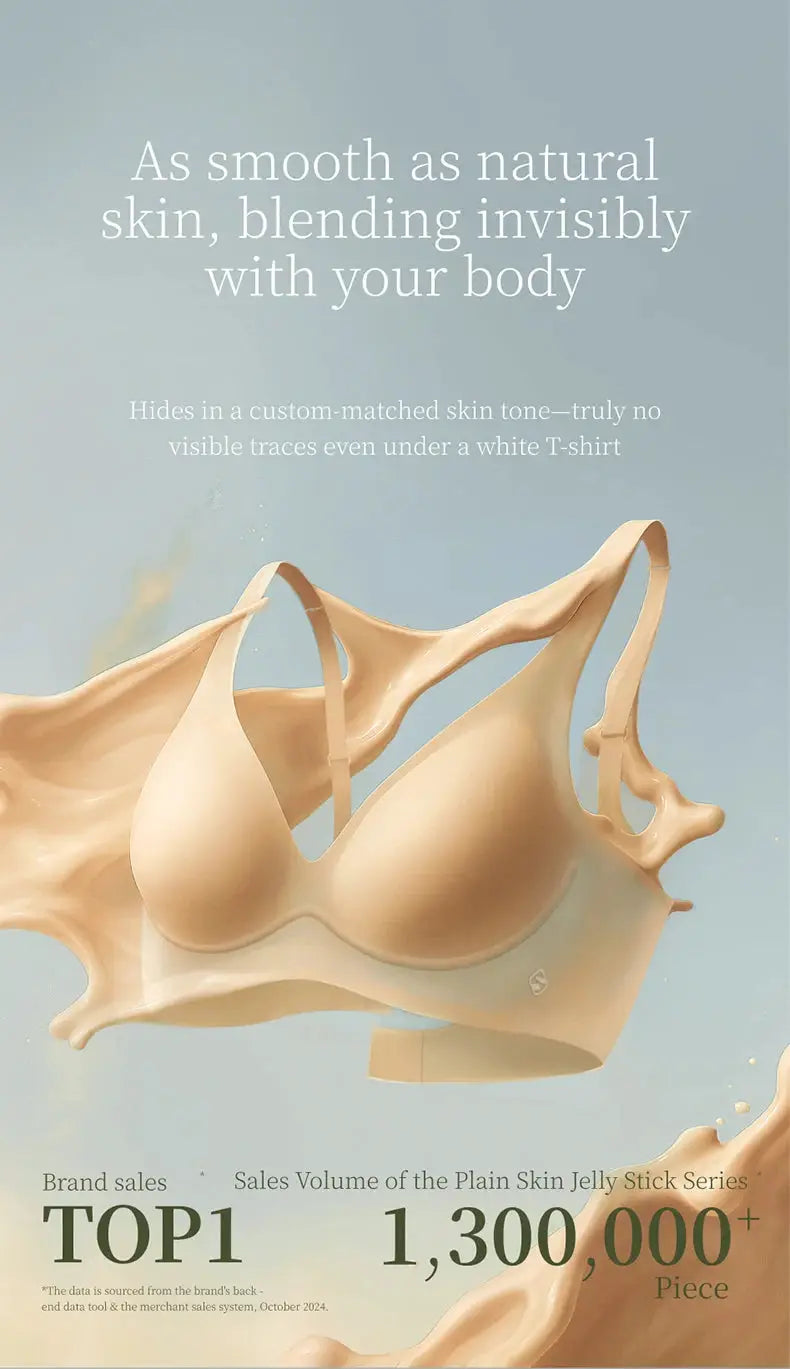 Seamless padded wireless bra MX208 in beige by Simples Market