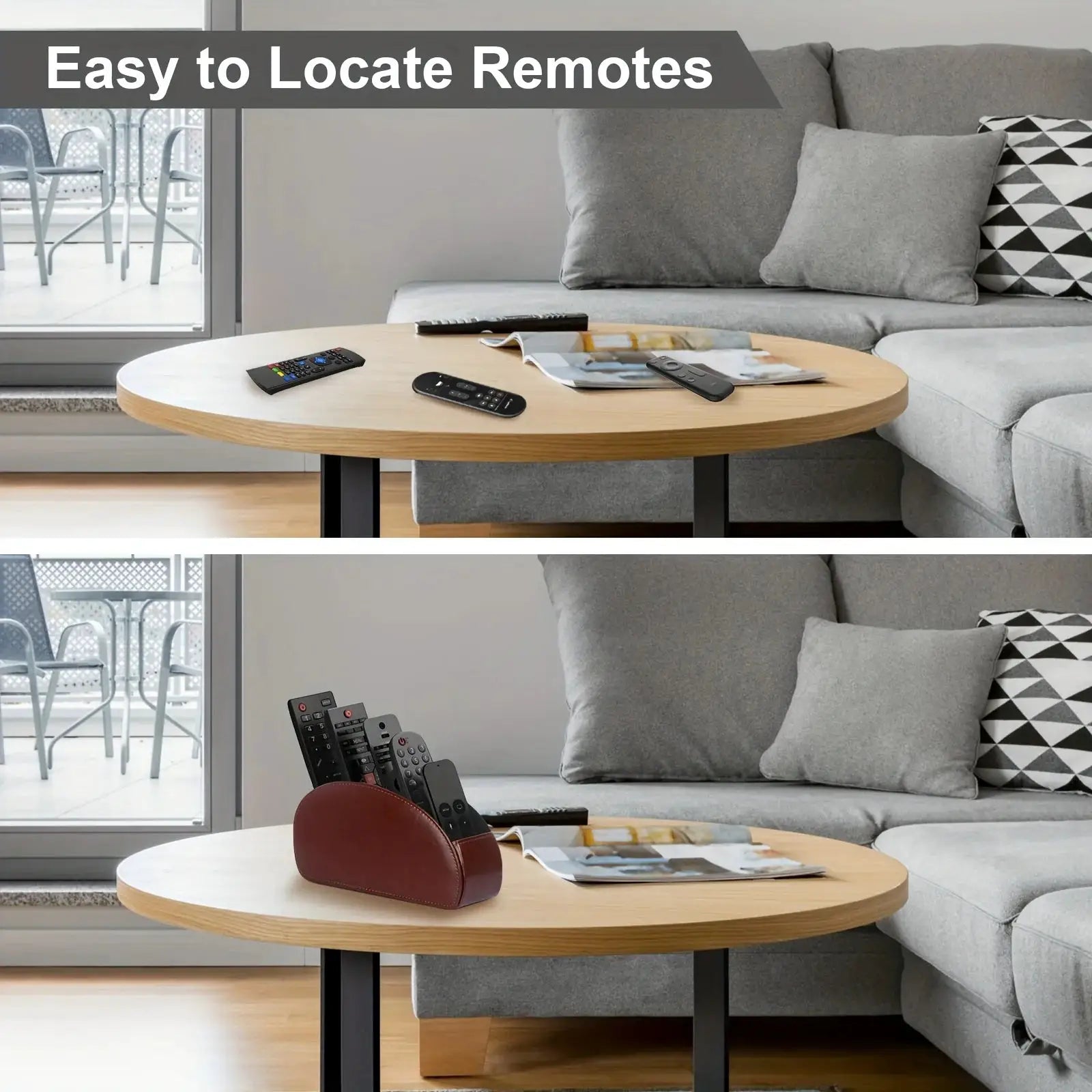 Remote Control Holder With Five Compartments For Desktop Organization And Media Device Storage