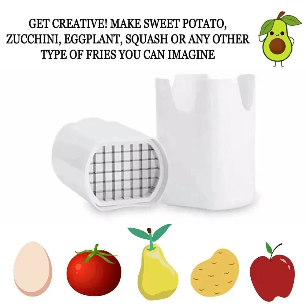 French Fry Cutter Rapid Slicer For Potatoes And Vegetables Stainless Steel Veggie Chopper Tool