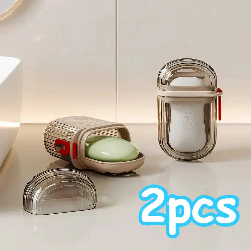 Creative Travel Soap Box With Sealed Drainable Lid Portable Compact Soap Case For Business Trips