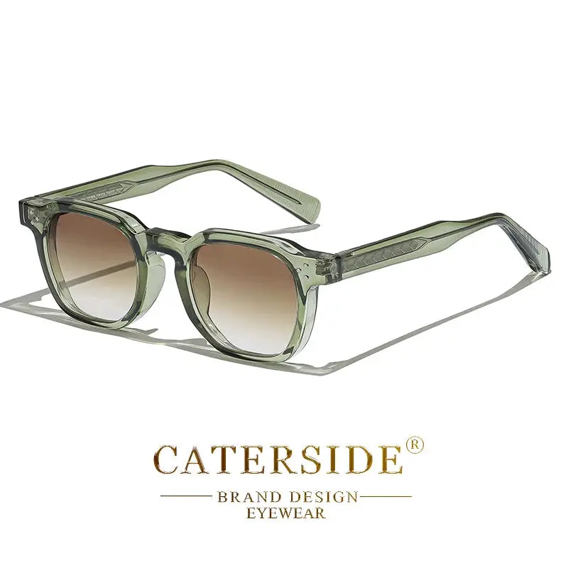 Caterside Fashion Unisex Small Frame Square Sunglasses Personalized Design With UV400 Lenses