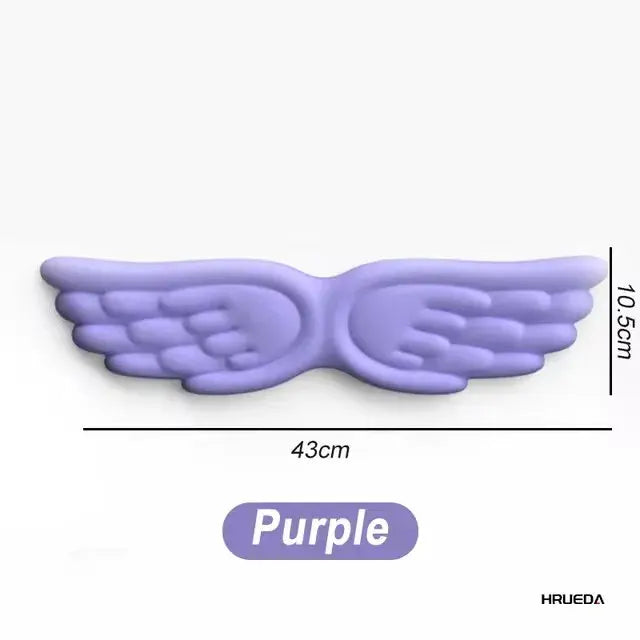 Angel Wing Memory Foam Wrist Rest and Mouse Pad Set for Keyboard and Laptop Ergonomic Non Slip Comfort