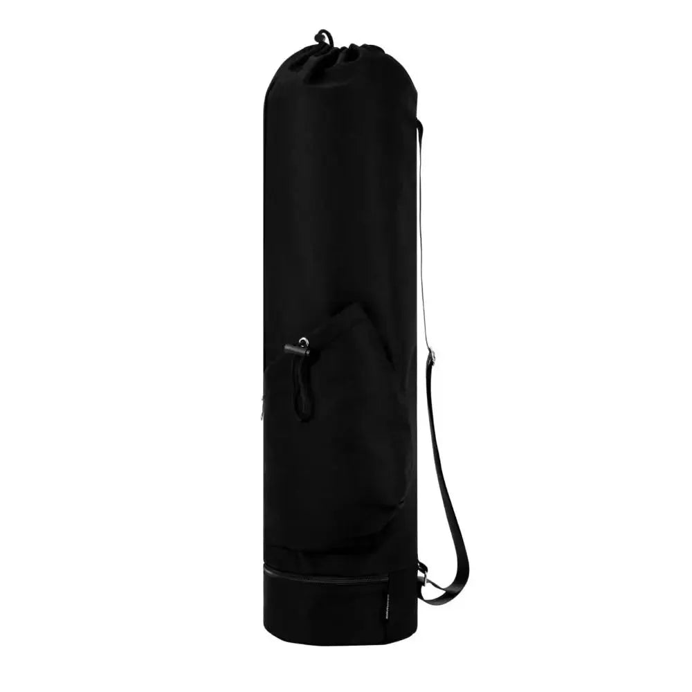 Yoga mat bag Simples Market, black large-capacity backpack with adjustable shoulder strap