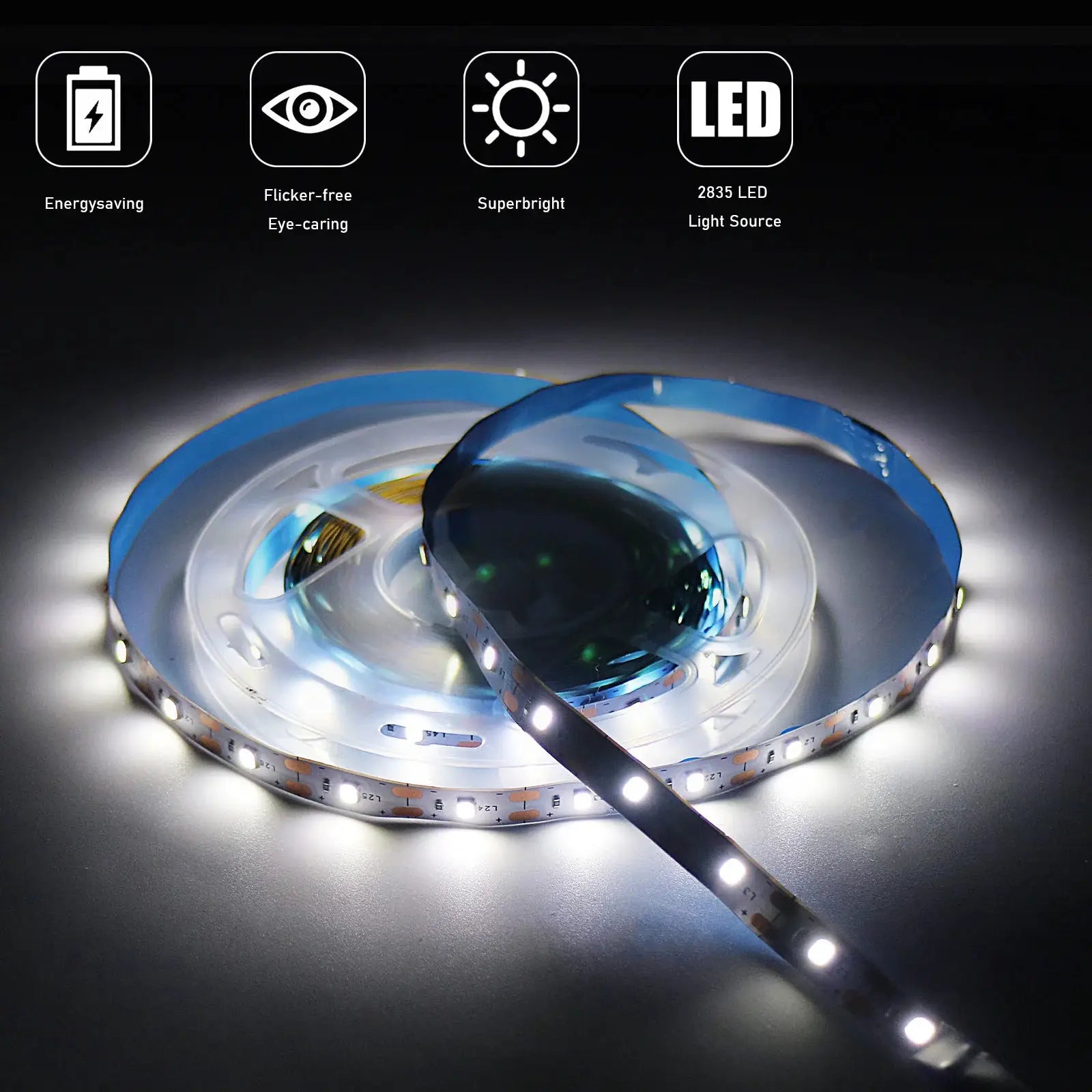 1 - 5m 5V USB LED Strip Lights 60 LEDs Per Meter 2835 SMD TV Backlight Flexible Ribbon For Bedroom Wardrobe DIY Decoration - Simples Market