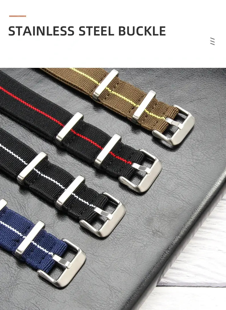 60's French Army Watch Strap for Nylon Watchband for Rolex Seiko Tudor Rolex Black Green Water Ghost Omega Woven Watch Band