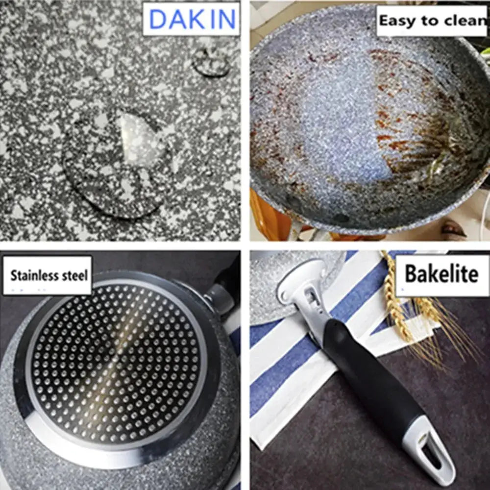 Durable Stone Frying Pan Set 20 24 26 28 Cm Nonstick Skillet For Induction And Gas Stove Cooking