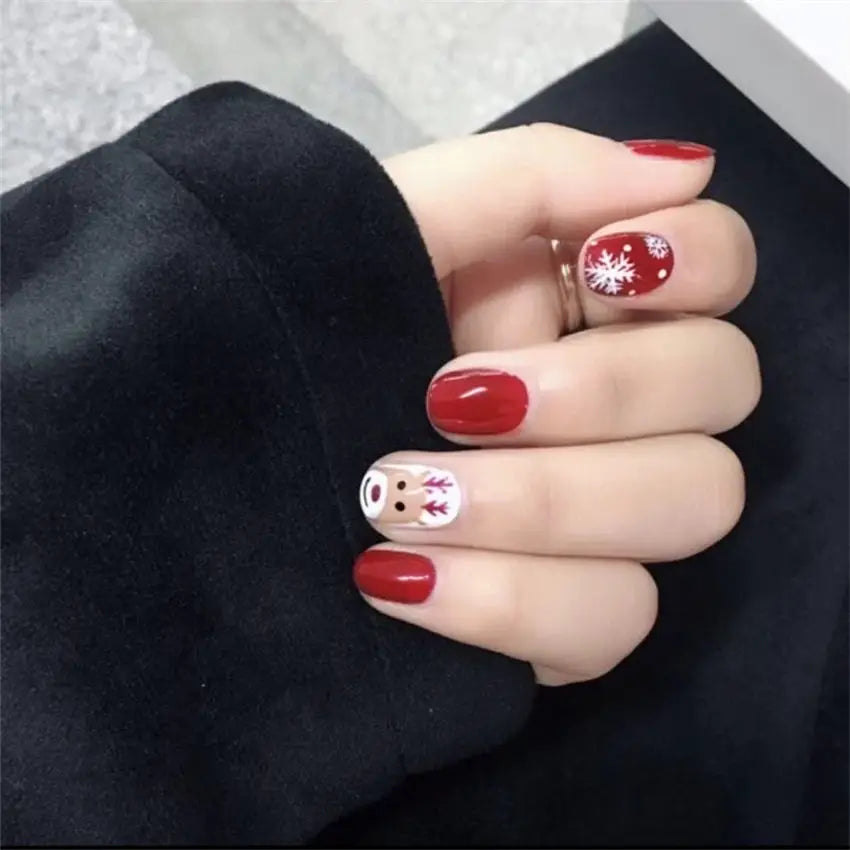 GlamNails Ultra Thin Press On Nails Full Set 24 Pieces Round Head Coffin Shape Durable Flawless Manicure
