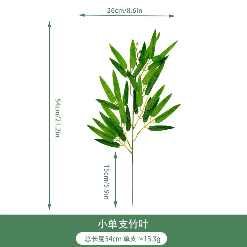 Artificial green eucalyptus plant stem by Simples Market for wedding and home decor, 54 cm tall with slender leaves