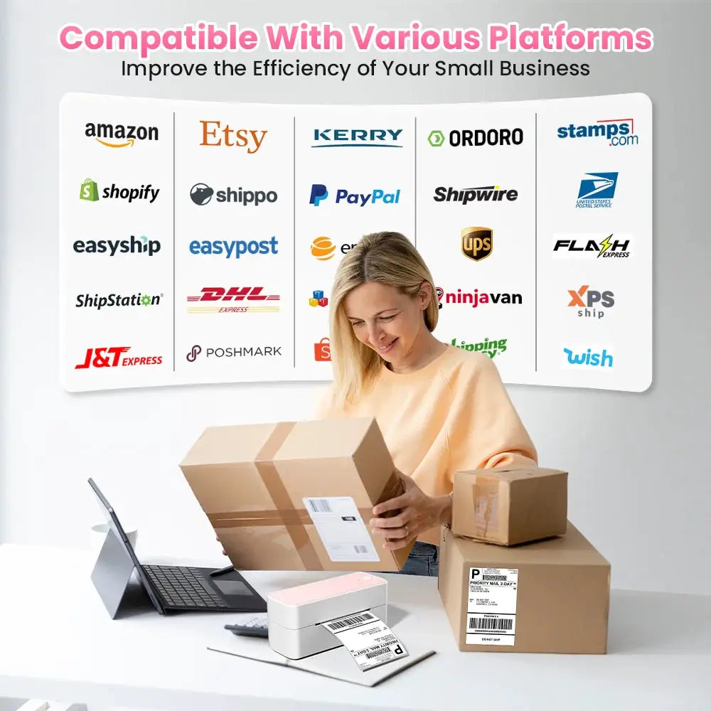 Phomemo 241 Bluetooth Thermal Label Printer 4x6 for iPhone Android Mac