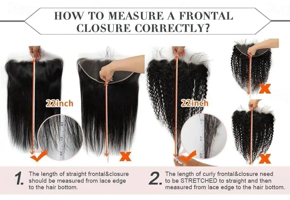 Phashion Real HD 13x6 lace frontal closure human hair by Simples Market; four 22-inch straight and kinky curly samples