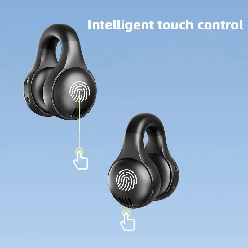 PulseTech Wireless Bluetooth Earphones With Mic Noise Canceling Clip On Earbuds For Sports And Gaming