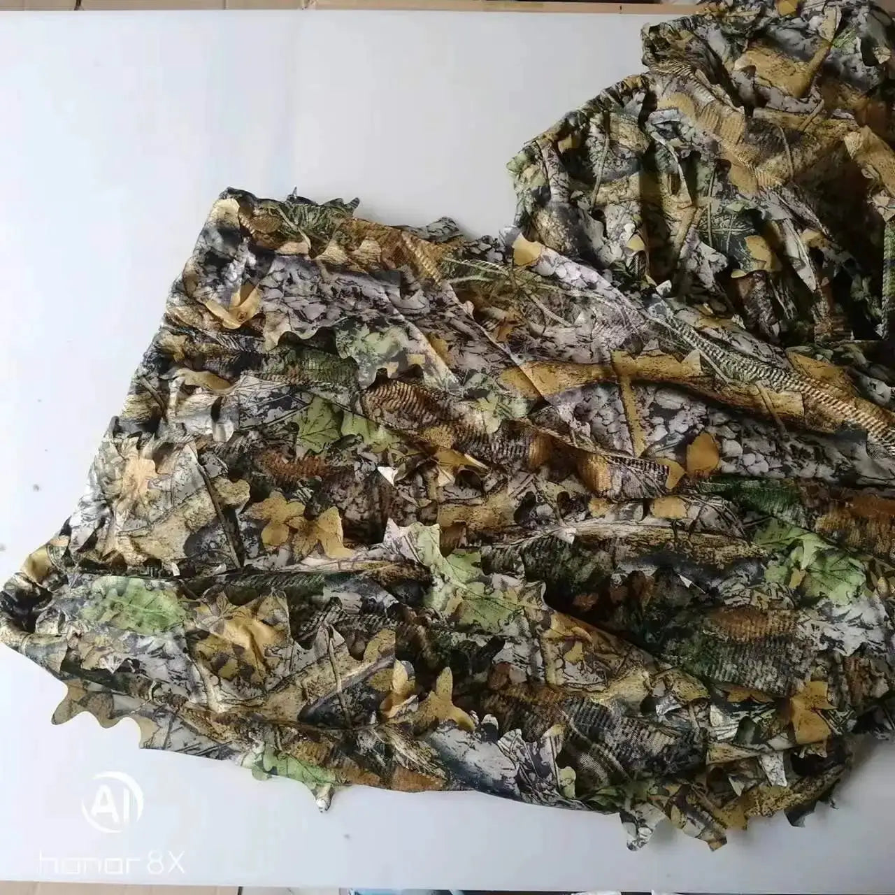 Simples Market ghillie suit camouflage clothing set with hooded jacket and pants, leaves pattern