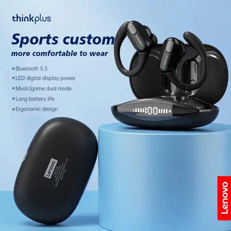 Lenovo XT80 Sports Wireless Earphones Bluetooth 5.3 TWS With Mics HiFi Stereo Sound Led Power Display