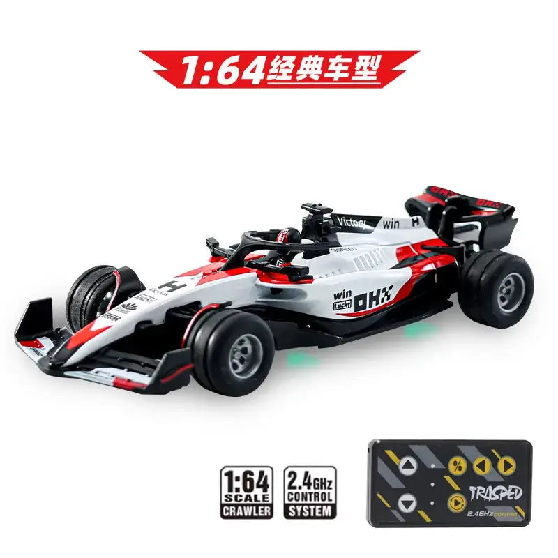 2025 New RC Car 1 64 Scale Mini Alloy Model Formula Racing Remote Control Car With Adjustable Lighting For Kids
