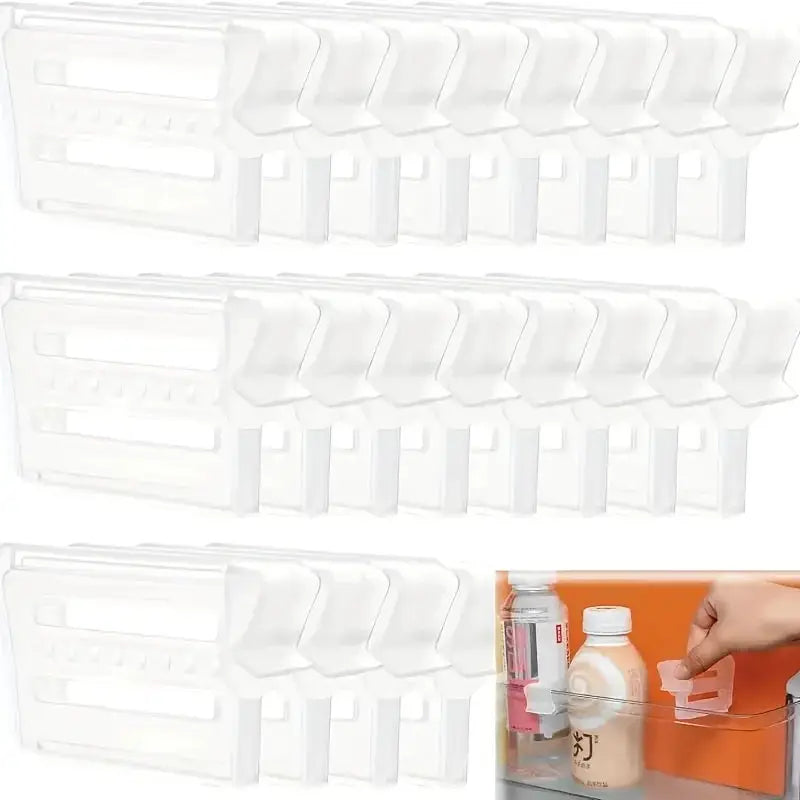 Six To Twelve Adjustable Refrigerator Space Divider Expandable Drink And Sauce Organizer Maximize Fridge Storage