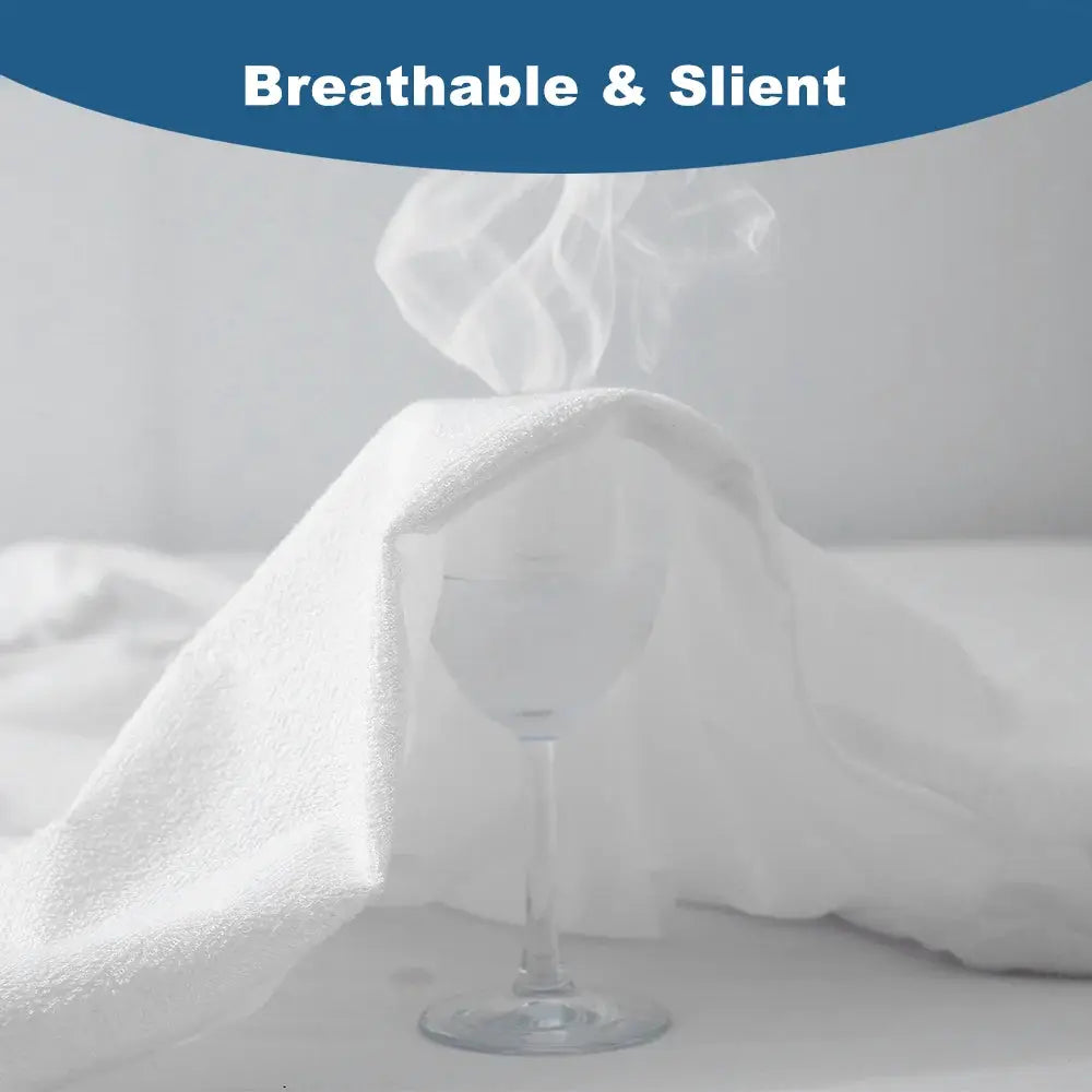 1pc Soft Terry Cloth Waterproof Elastic Fitted Sheet by Simples Market, breathable terry mattress protector deep pocket.
