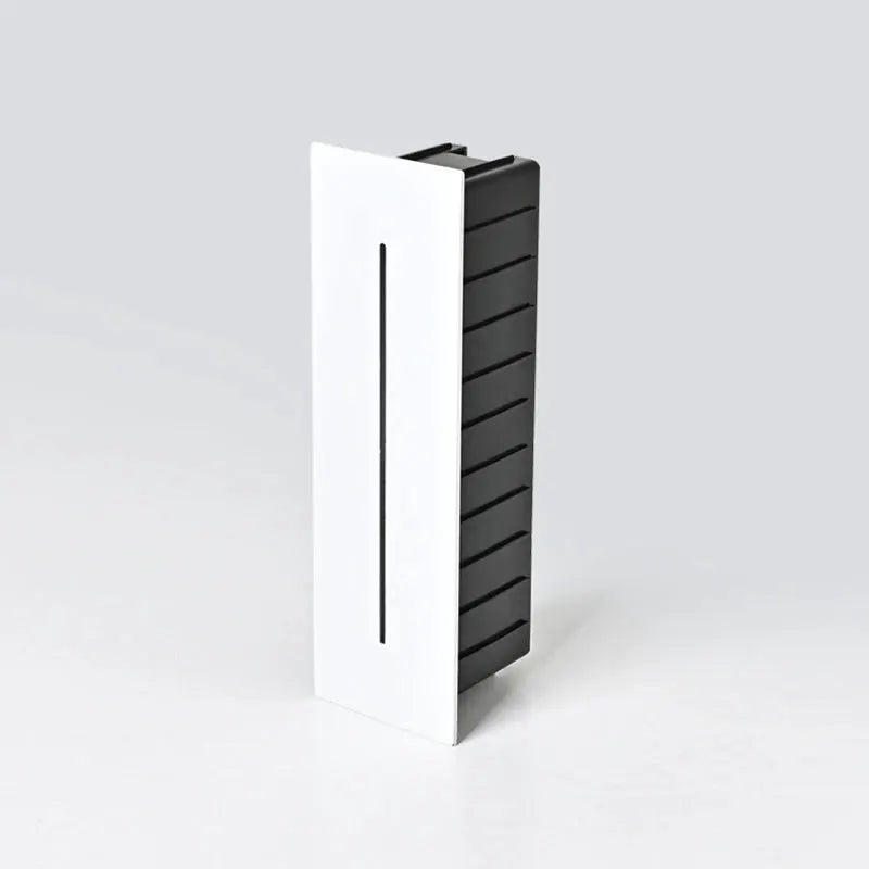 SANDIY 3W LED wall light, recessed stair/step hallway lamp with white faceplate and black housing