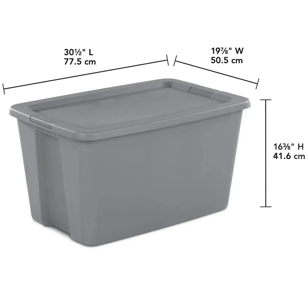 Extra Large 30 Gallon Stackable Storage Bin With Secure Lid And Integrated Handles For Easy Organization