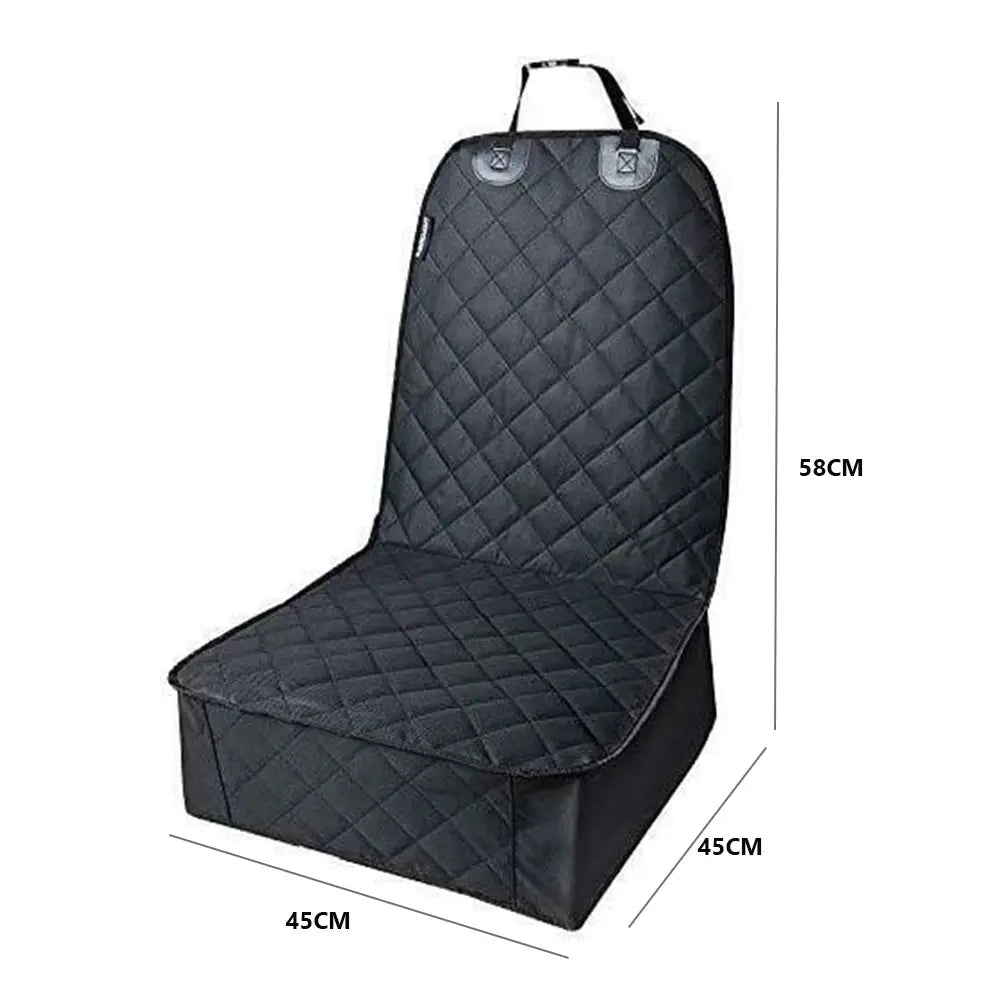Dog car front seat cover, Simples Market, black quilted, waterproof and non-slip; 58x45 cm