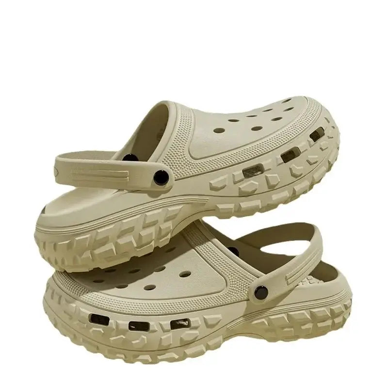 AuraWalk Unisex Platform Sandals Non Slip Closed Toe Lightweight EVA Cushioned Sole For Summer Beach Home