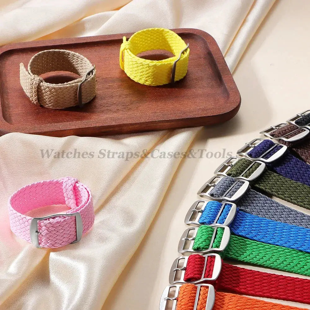 14mm 16mm 18mm 20mm 22mm Nylon Woven Canvas Watch Band for Perlon for Omega Strap Watchband Men Women Sport Bracelet 2035