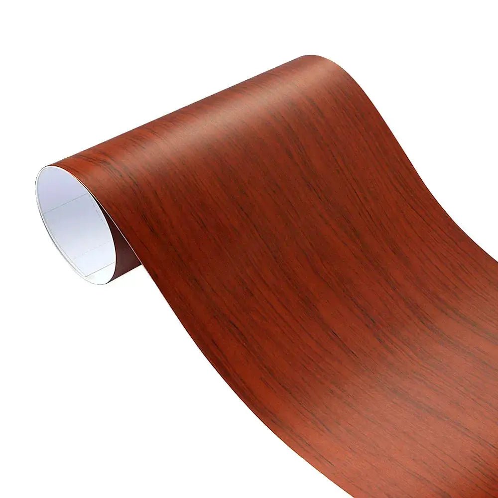 Simples Market wood grain PVC self-adhesive vinyl wrap roll, brown textured finish, 30/10×100 cm