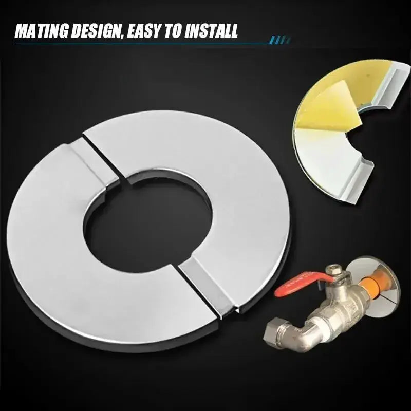 Self Adhesive Stainless Steel Faucet Cover Wall Plate Chrome Finish For Shower Water Pipe Bathroom Accessories