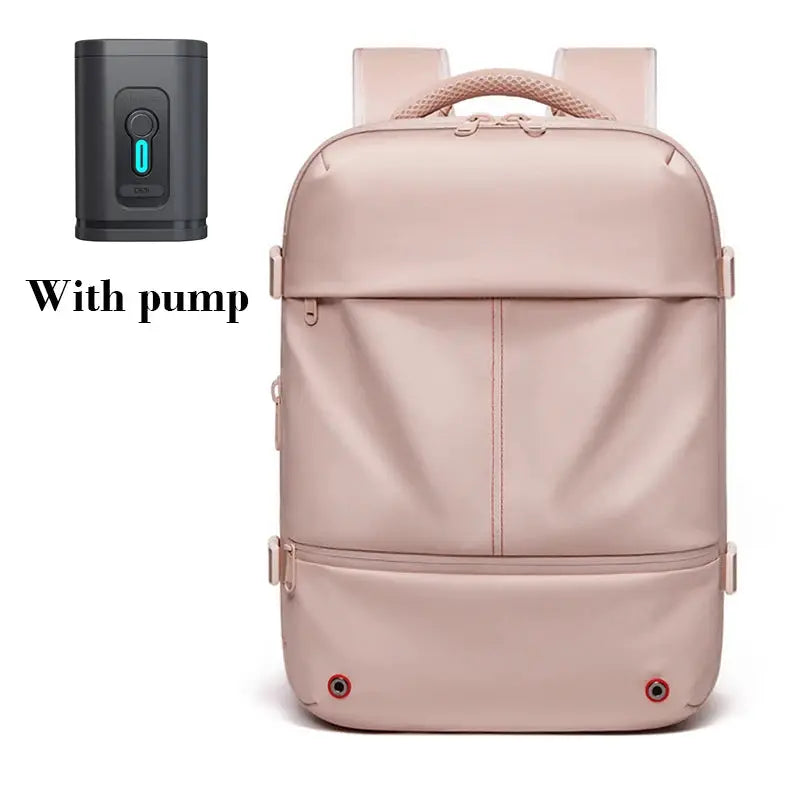 VoyagePro Travel Casual 16 Inch Vacuum Compression Laptop Backpack With USB Charging Waterproof Oxford 40L Expandable