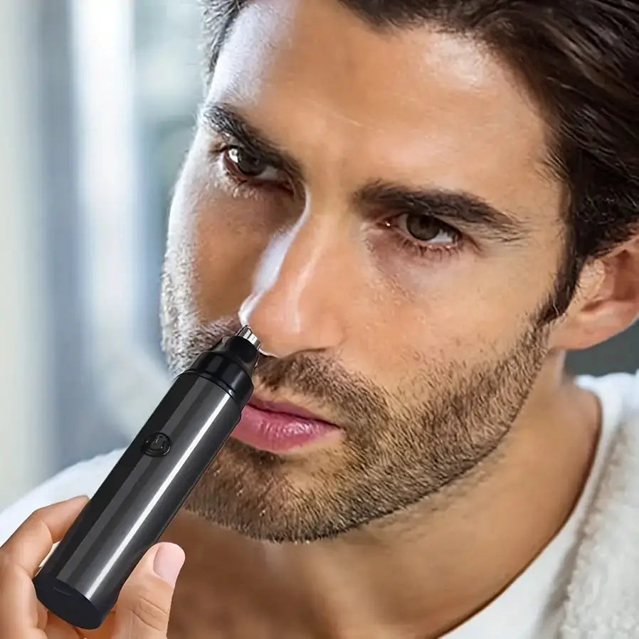NovaGroom Nose Pro Trimmer Rechargeable Nose Hair And Facial Hair Remover For Men Portable Grooming Tool