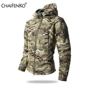 Lurker Shark Skin soft-shell tactical jacket for men, camouflage, waterproof with hood, ChaiFenko