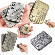 Metal Fidget Toy Push Card Slider Stress Relief For Focus Haptic Coin Office Desk Gift
