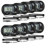 2 4 8 Pcs LCD Digital Aquarium Thermometer For Fish Tank With Water-Resistant Sensor Probe And Suction Cup For Reptile