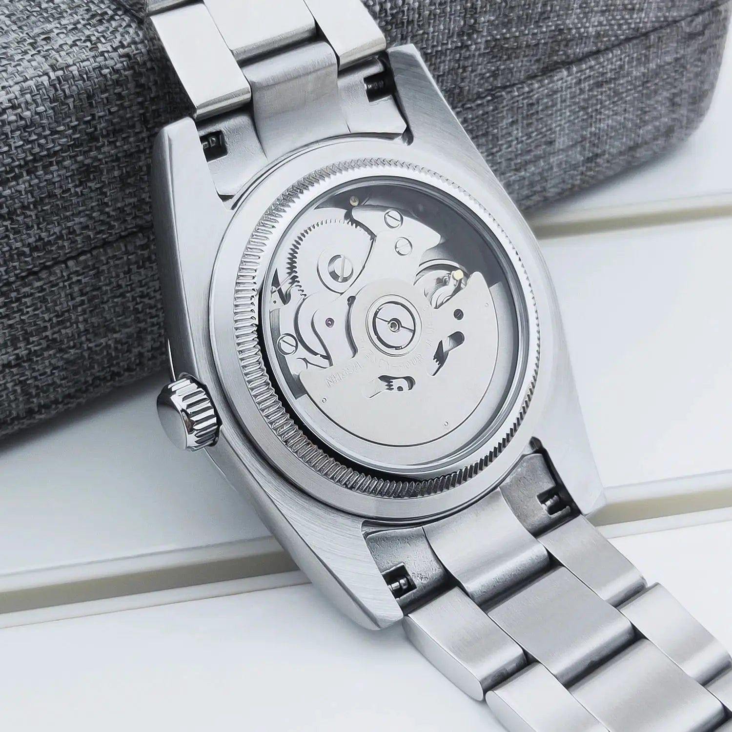 Watch Corgeut stainless steel automatic with sapphire crystal back and NH35 movement