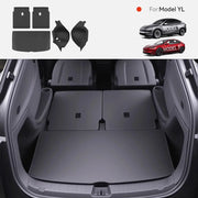 Trunk mat set for Tesla Model YL, 5-piece Nappa leather all-weather liner by Simples Market